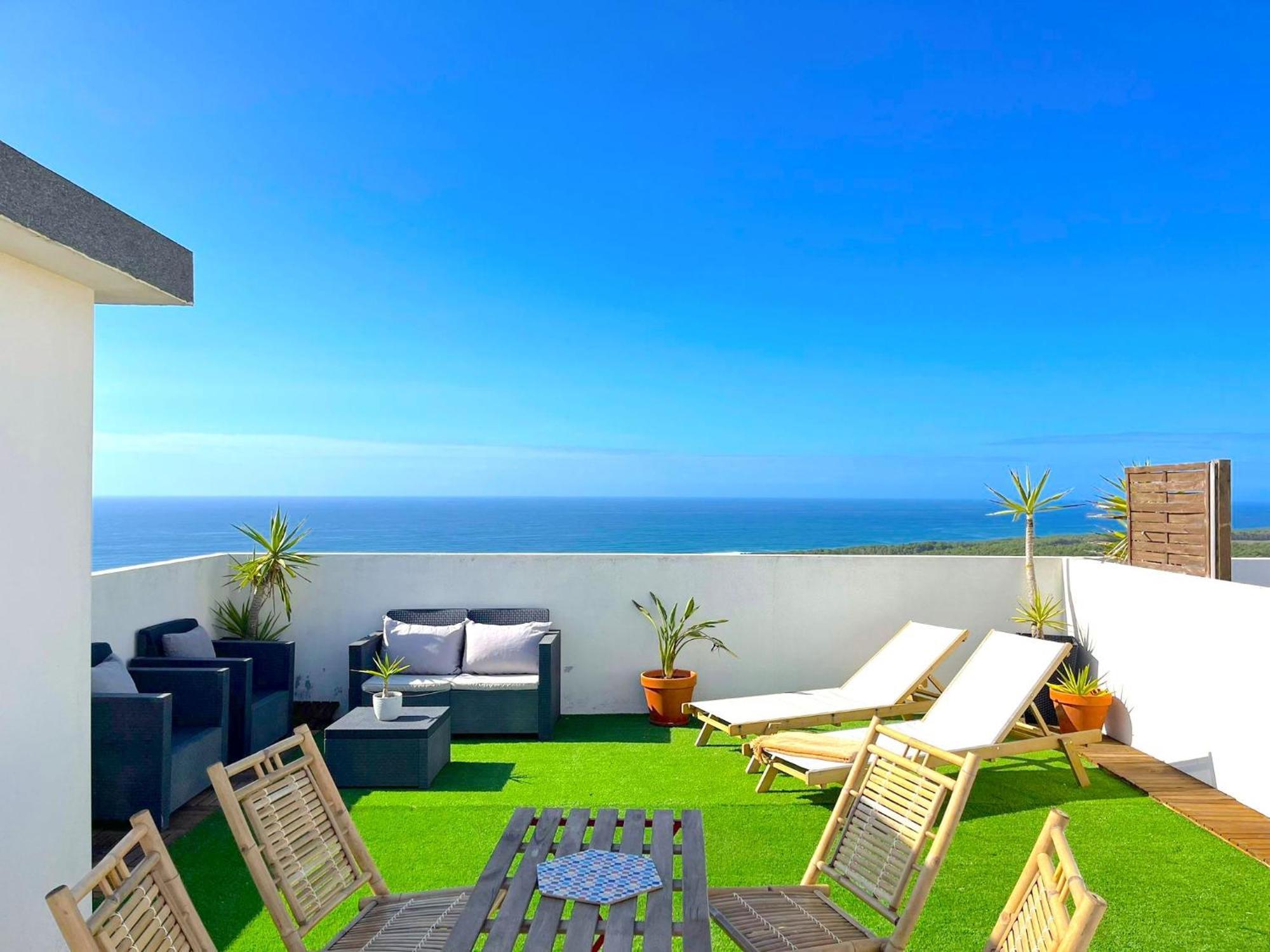 Nazaré Ocean Flat - Private Rooftop Terrace BBQ Esterno foto