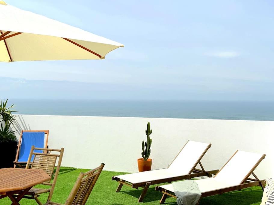 Nazaré Ocean Flat - Private Rooftop Terrace BBQ Esterno foto